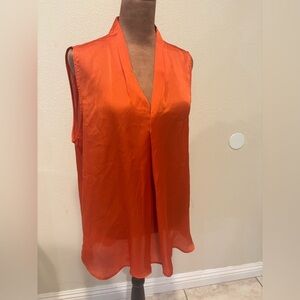 Chadwicks Vibrant Orange Sleeveless Blouse